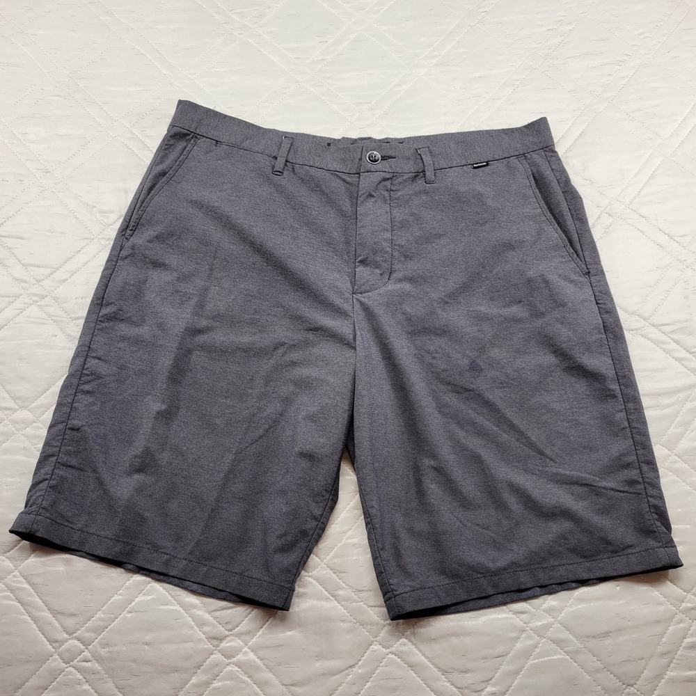 Hurley dark gray flat front shorts size 38